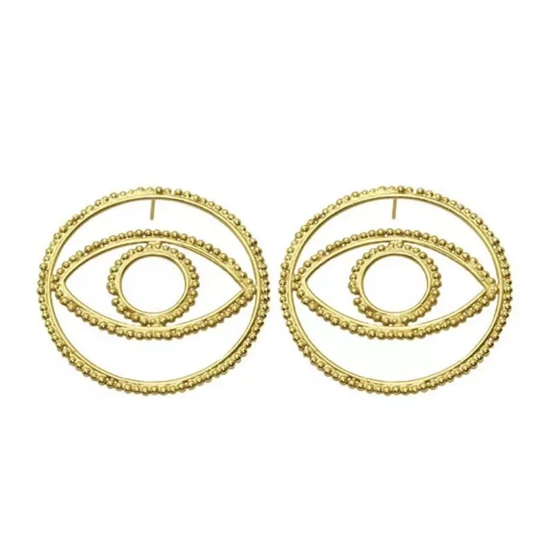 Aretes Ojos Dorados Grandes 1397: Ref