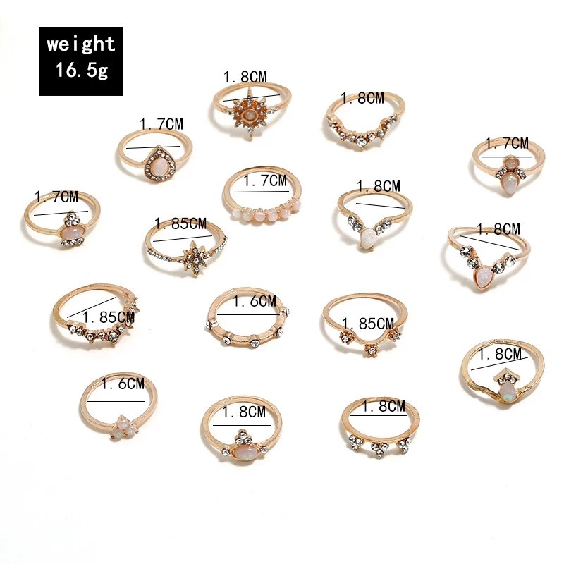 Set X 16 Anillos Dorados 787: Ref