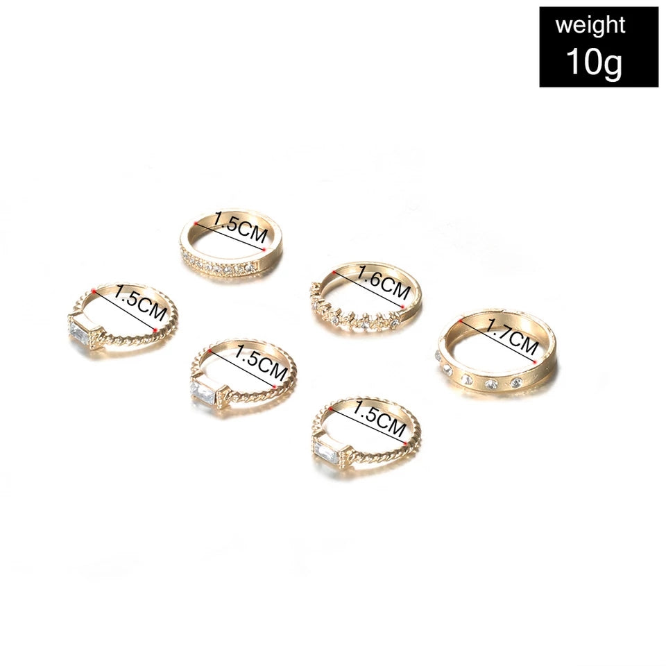 Set X 6 Anillos Irina 1366: Ref