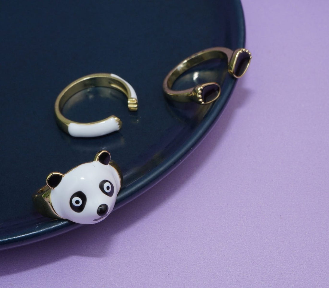 Set X3 Anillos Panda 2777: Ref