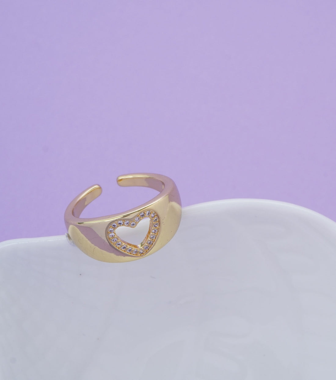 Anillo Corazón Silueta Dorado 2839: Ref