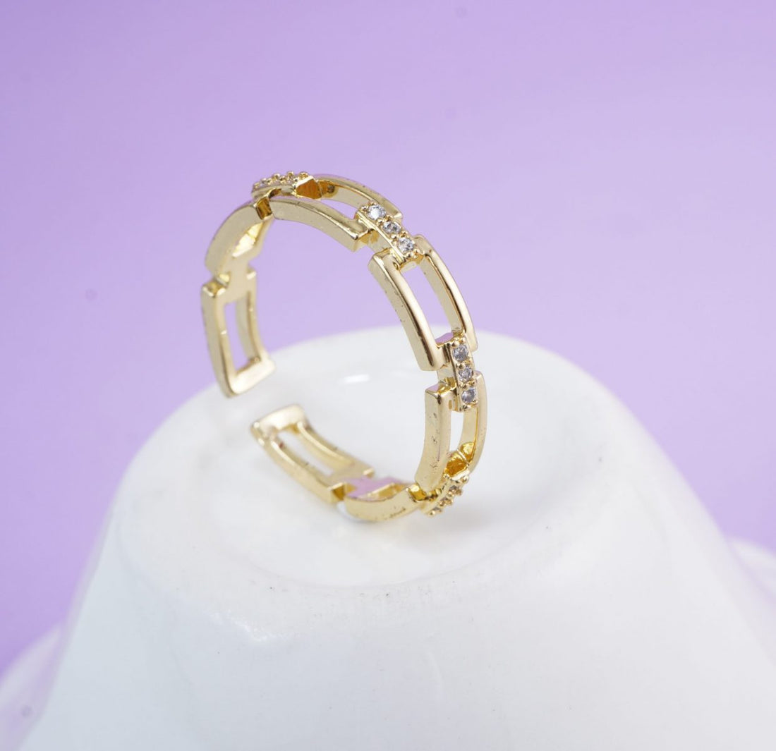 Anillo Eslabones Dorado 99772: Ref