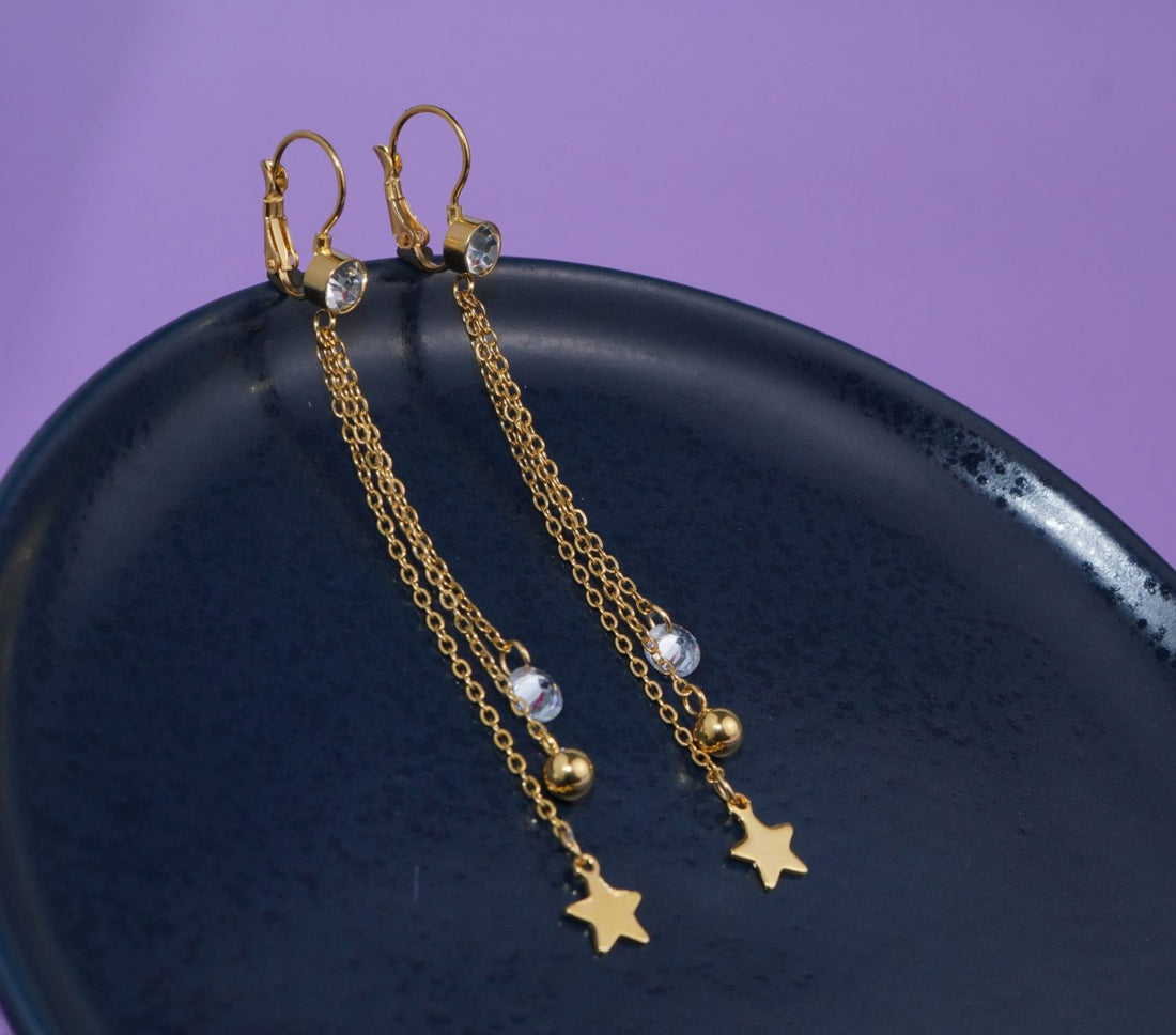 Aretes Estrellas Cristales 4034:Ref