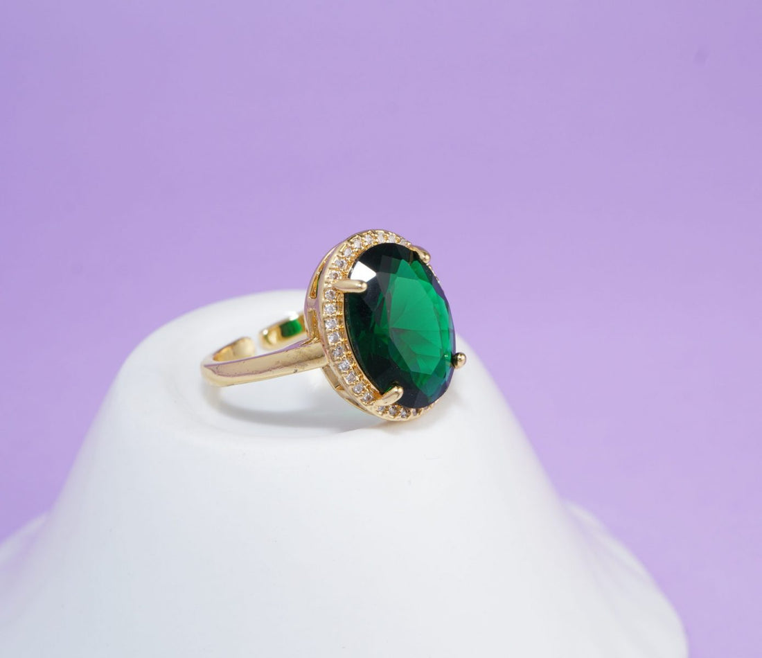 Anillo Óvalo Esmeralda A1460 :Ref