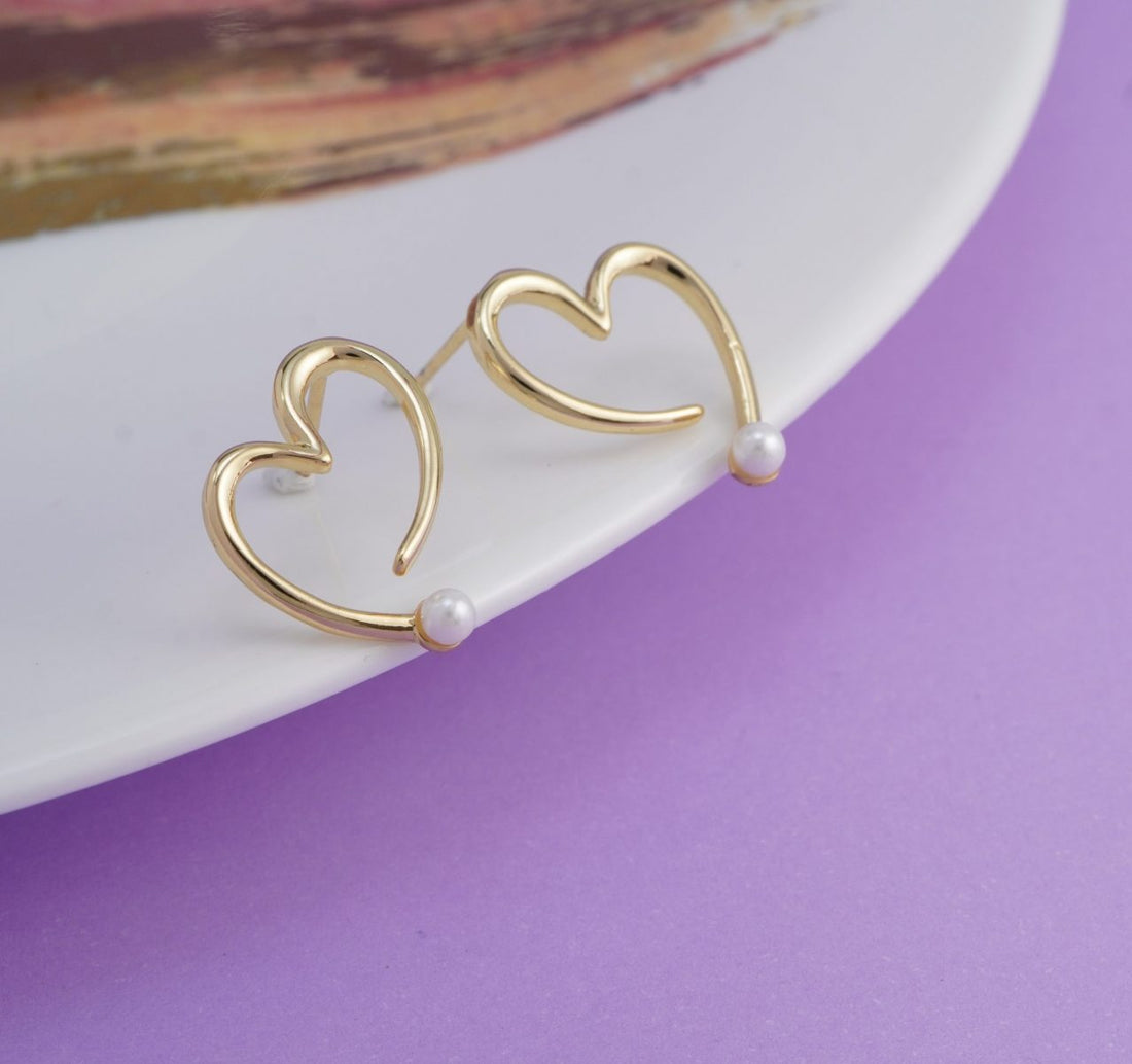 Aretes Corazón irregular Perla 99702:Ref