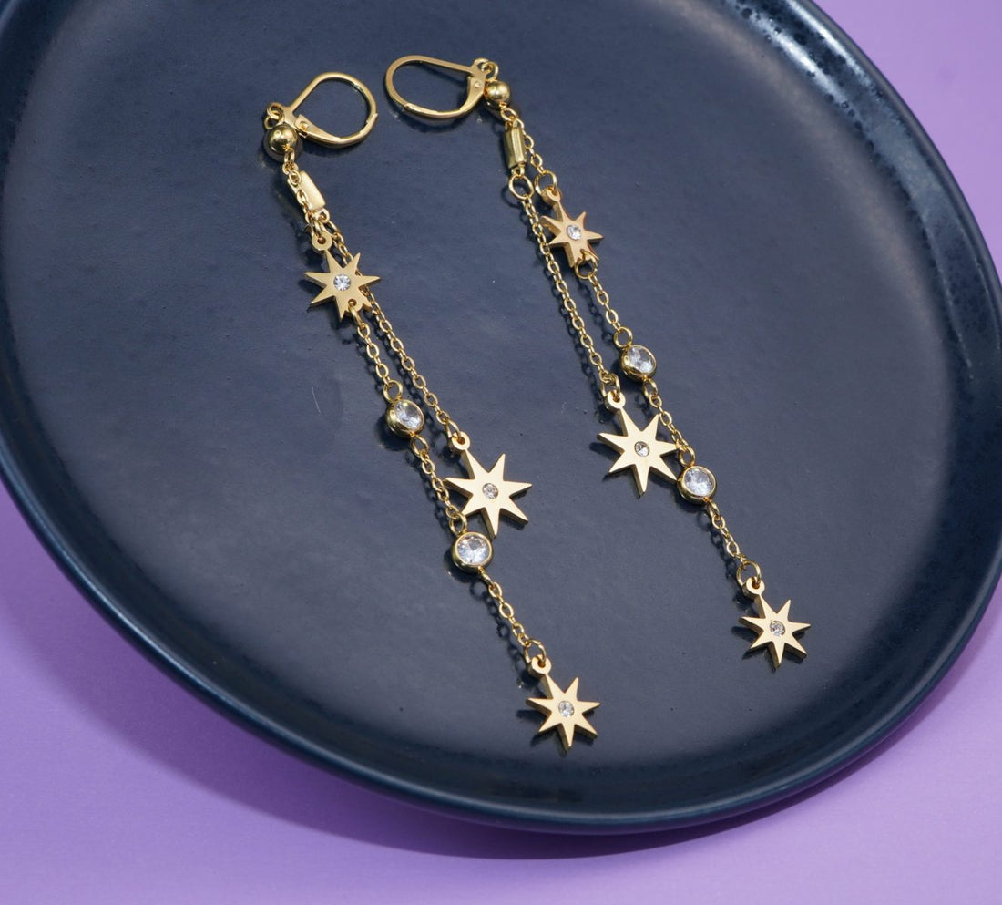 Aretes Estrellas Gancho 4058:Ref