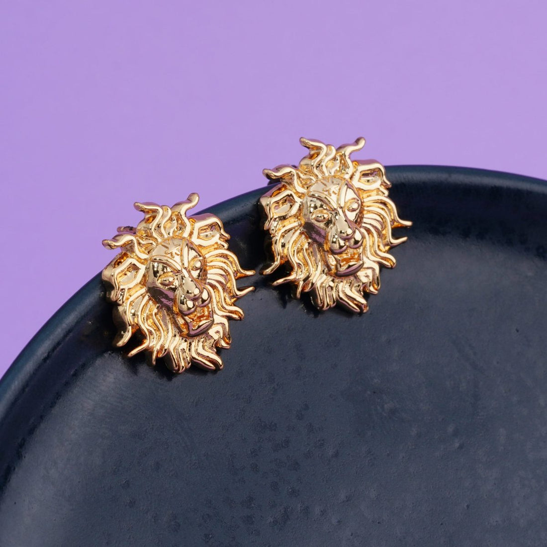 Aretes Leones Dorados Ref: B1362