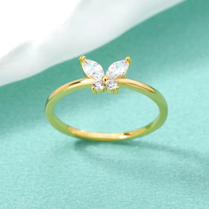 Anillo Mariposa Cristal Talla 7/ Ref: A880