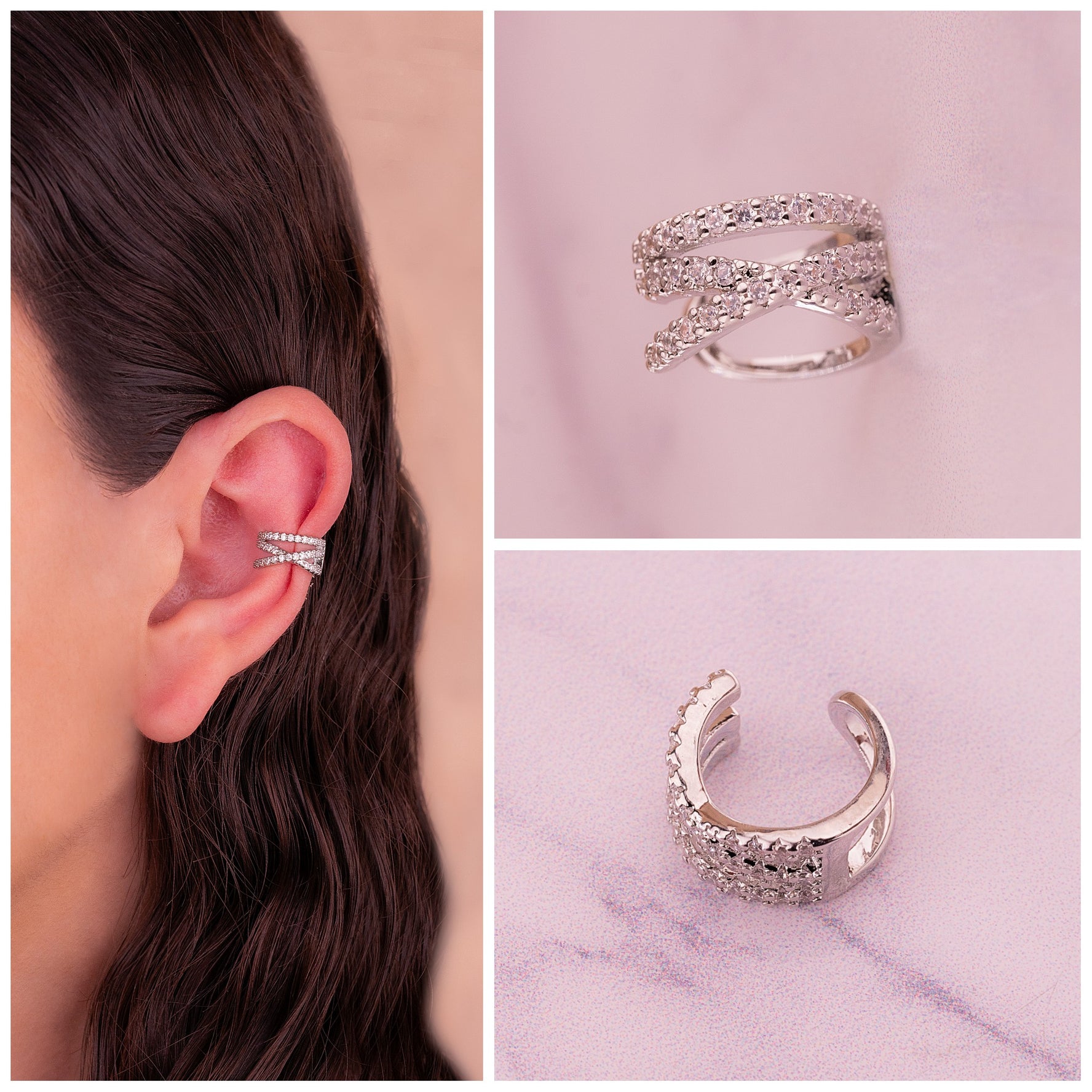 Ear Cuff Eira Plateado Ref: E089