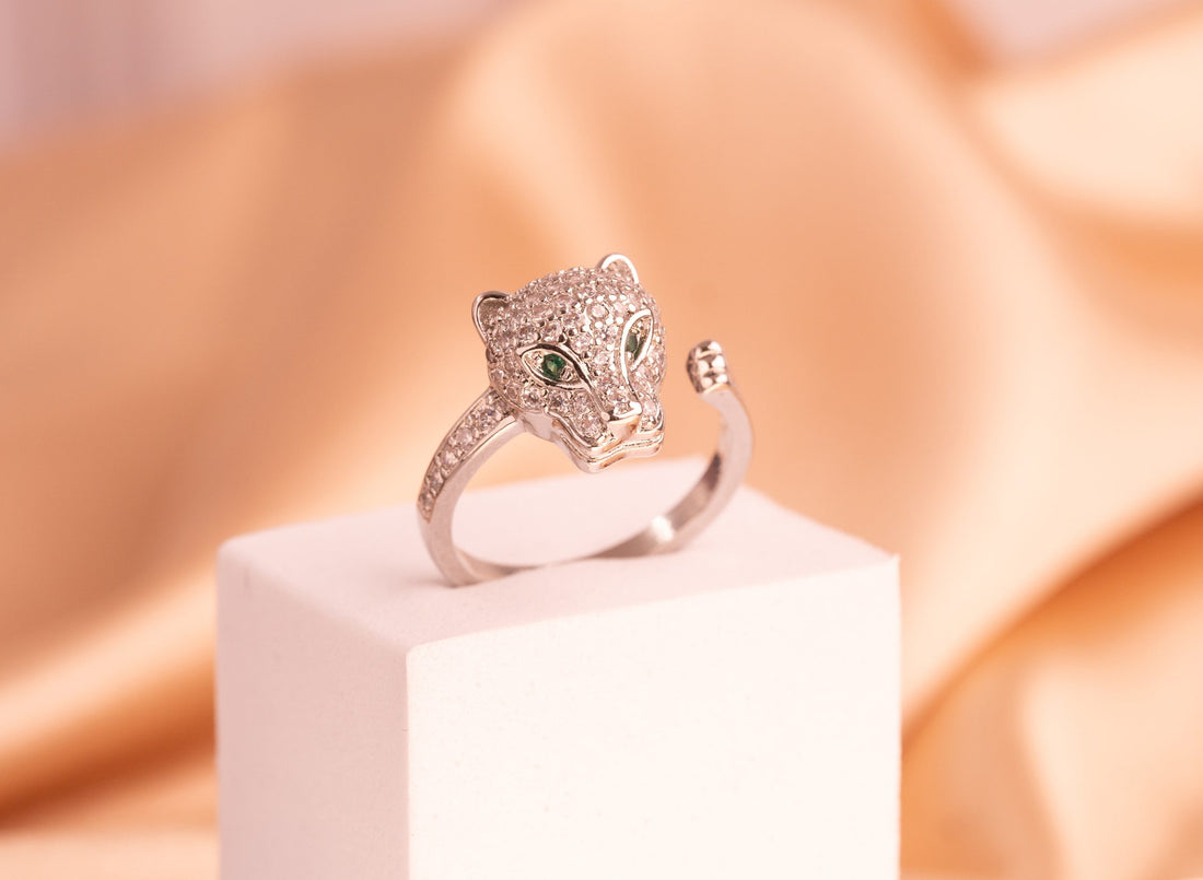 Anillo Jaguar Plateado  Ref: A722