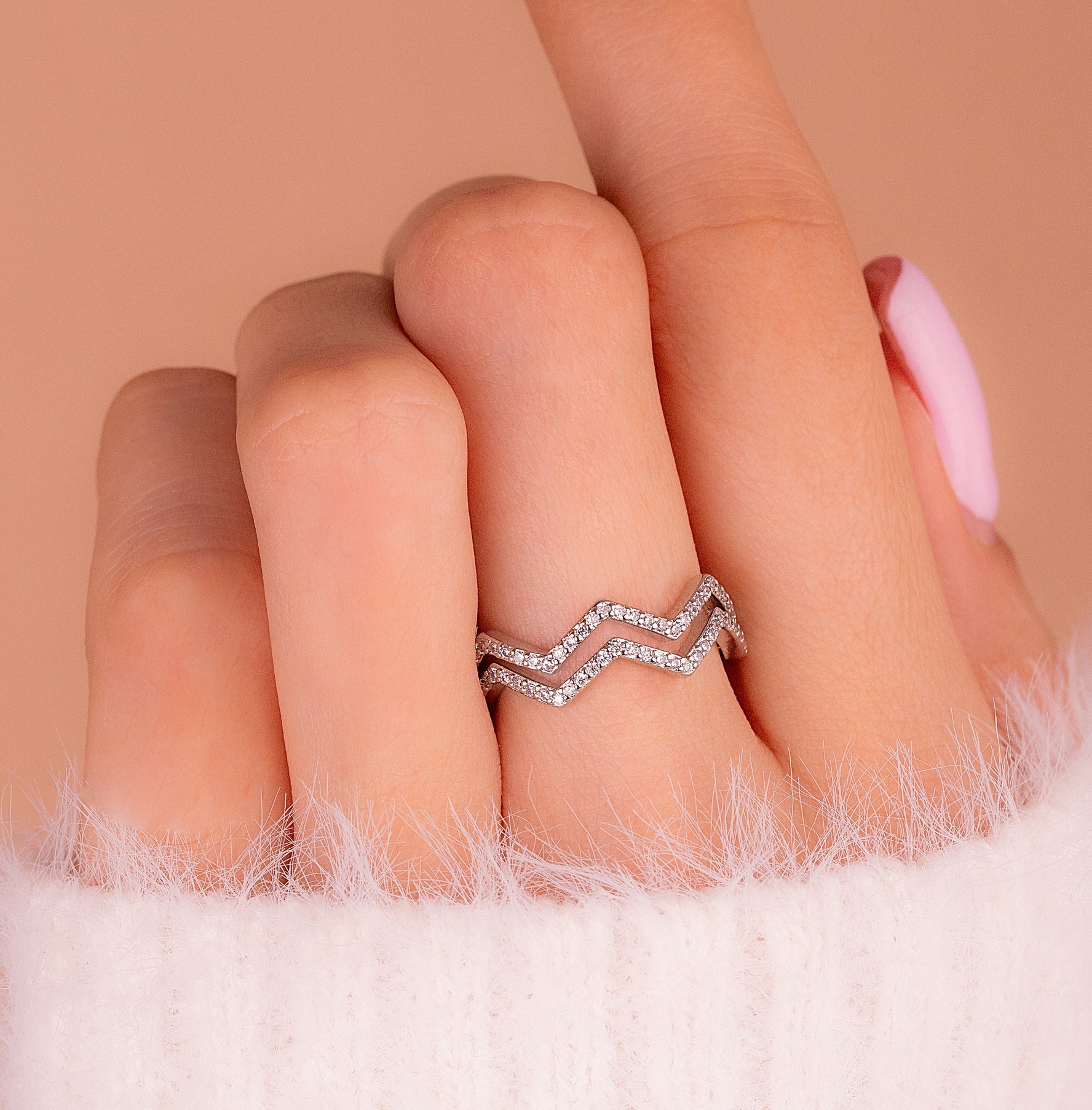 Anillo ZigZag Plateado Ref:A3560