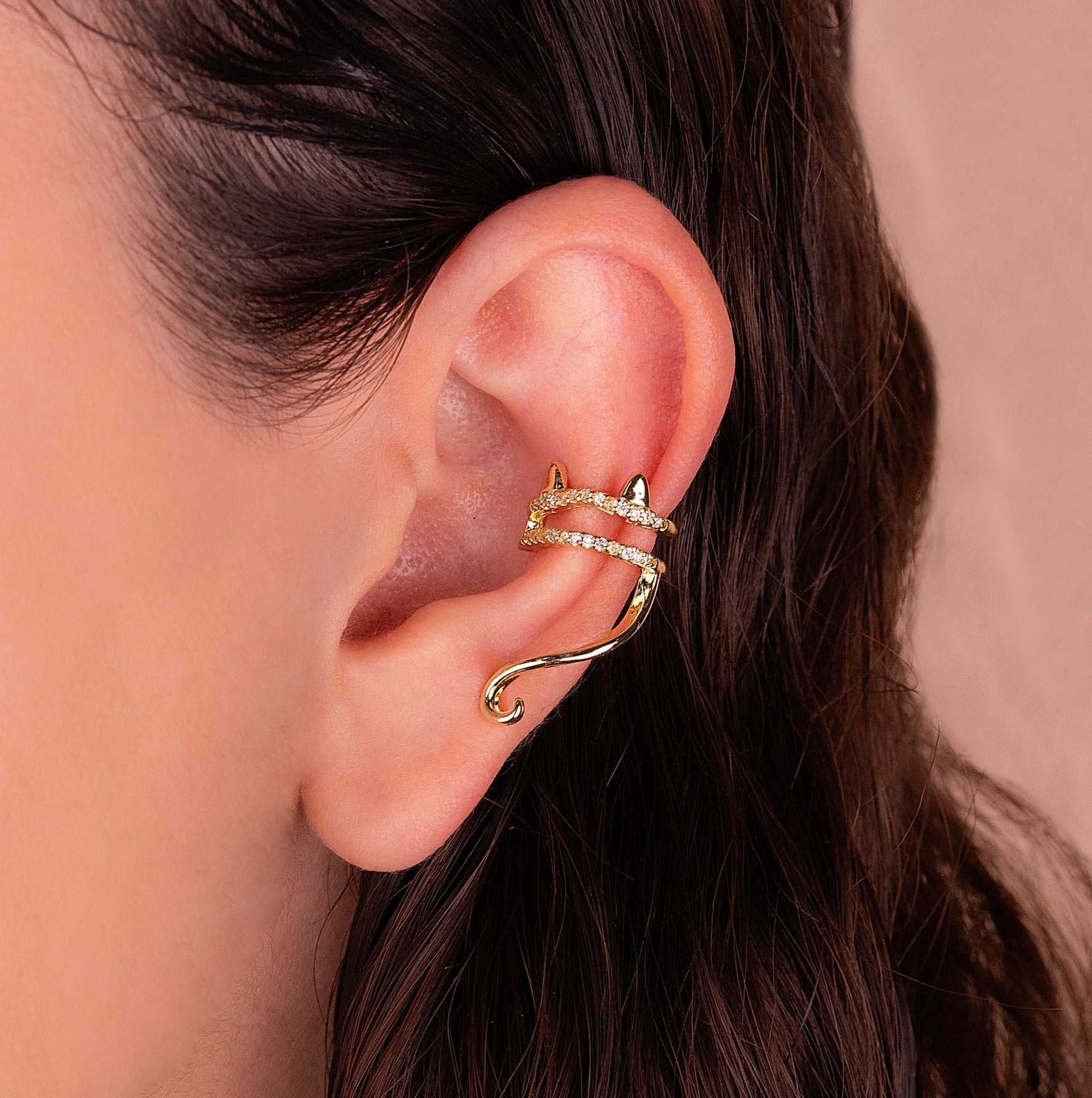 Set Ear Cuff Gato + Topito Ref: E353