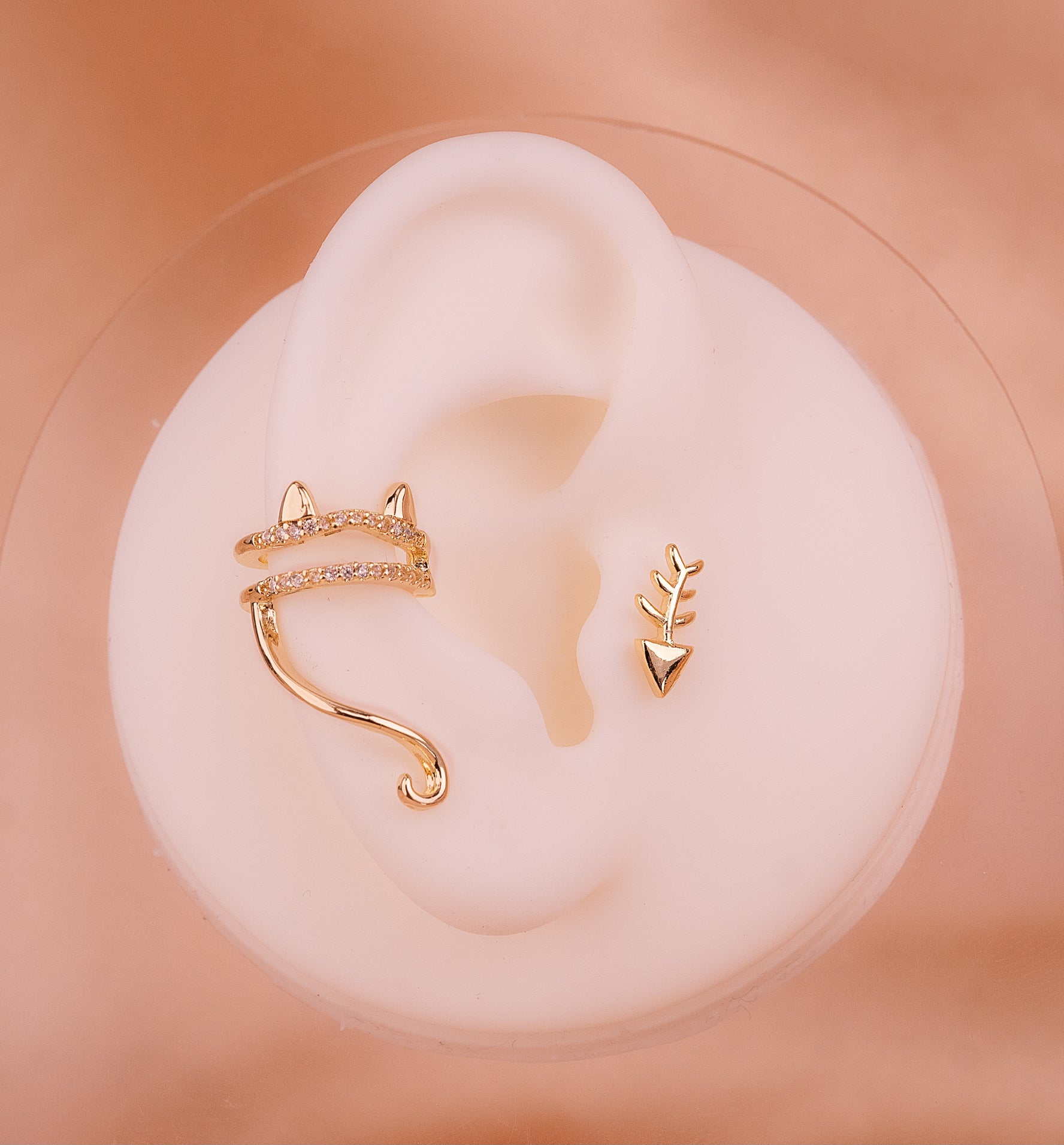 Set Ear Cuff Gato + Topito Ref: E353