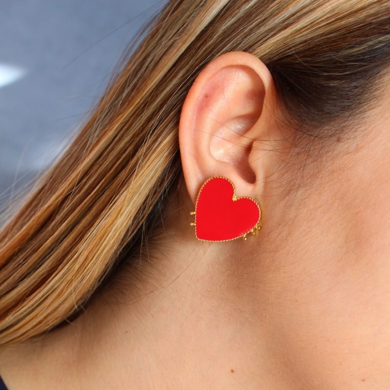 Aretes Corazones Rojos 505: Ref