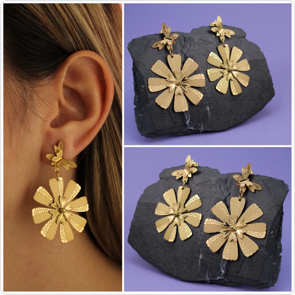 Aretes Flor Mariposa 1941: Ref