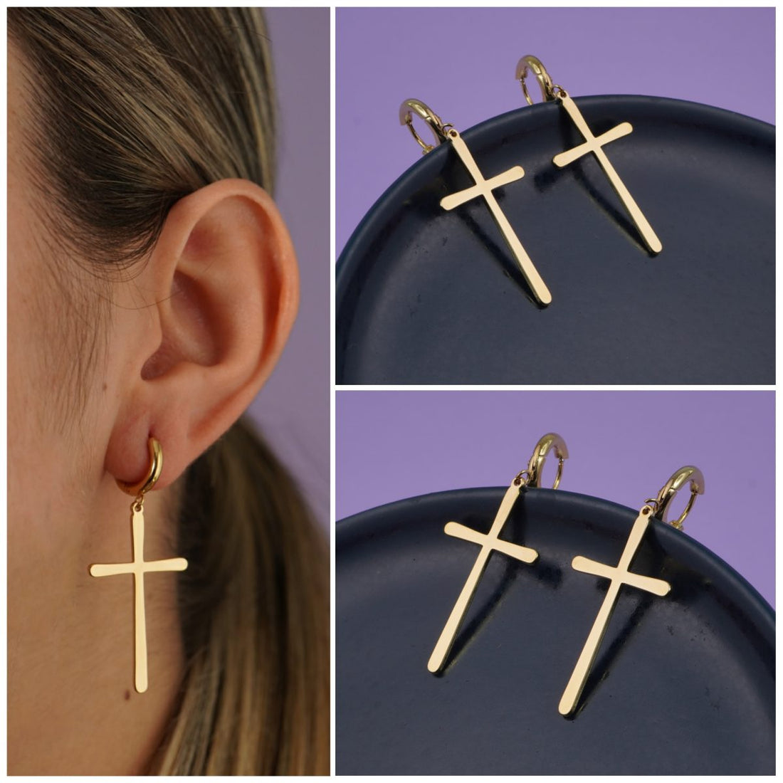 Aretes Cruces Dorados 99609: Ref