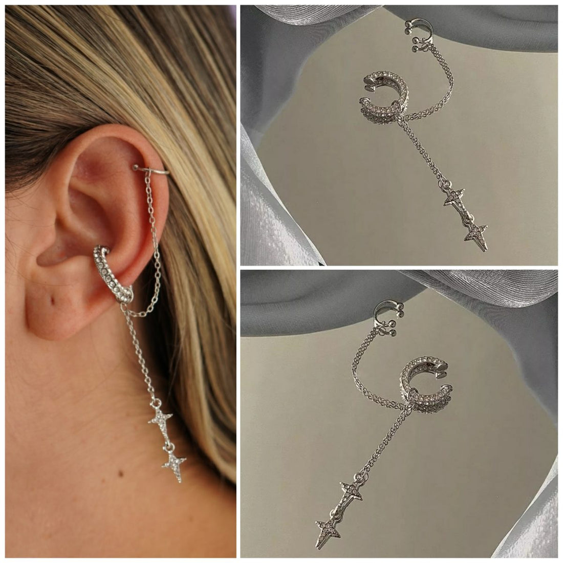 Ear Cuff Vega Plateado Ref: E144