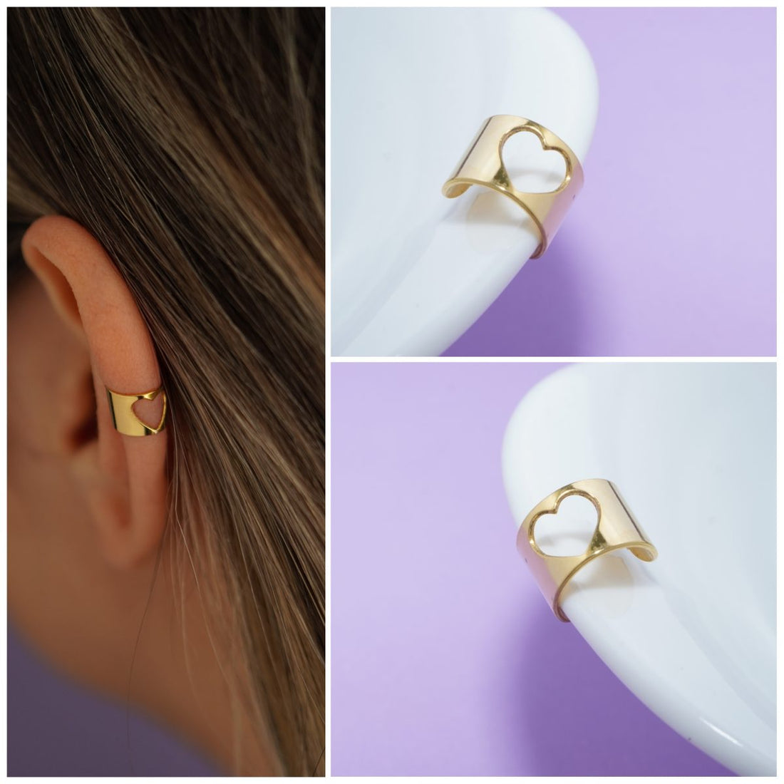 Ear Cuff Corazón Silueta 2173: Ref