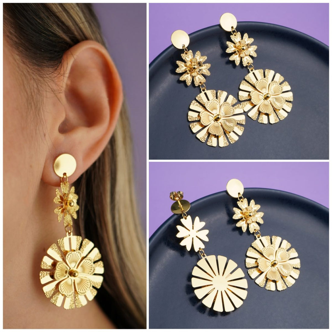 Aretes Flores Resplandor 99674:Ref