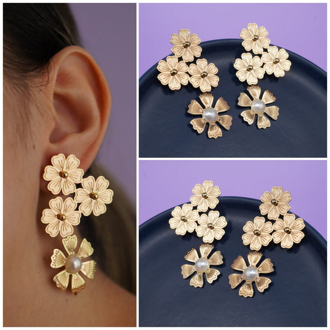 Aretes Camelias Ref: B701