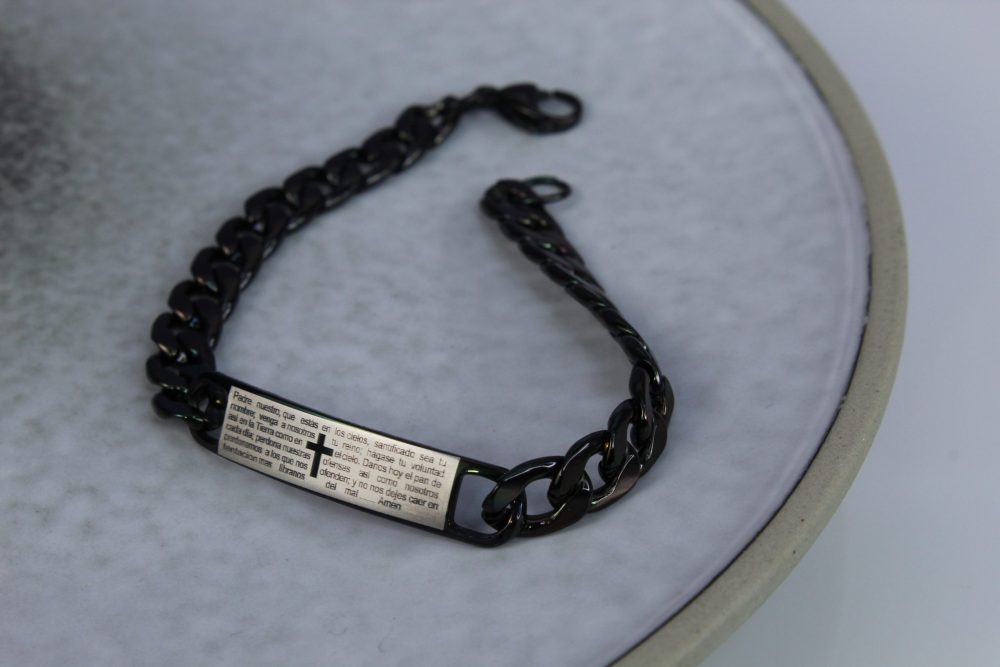 Pulsera Padre Nuestro Negra 236: Ref