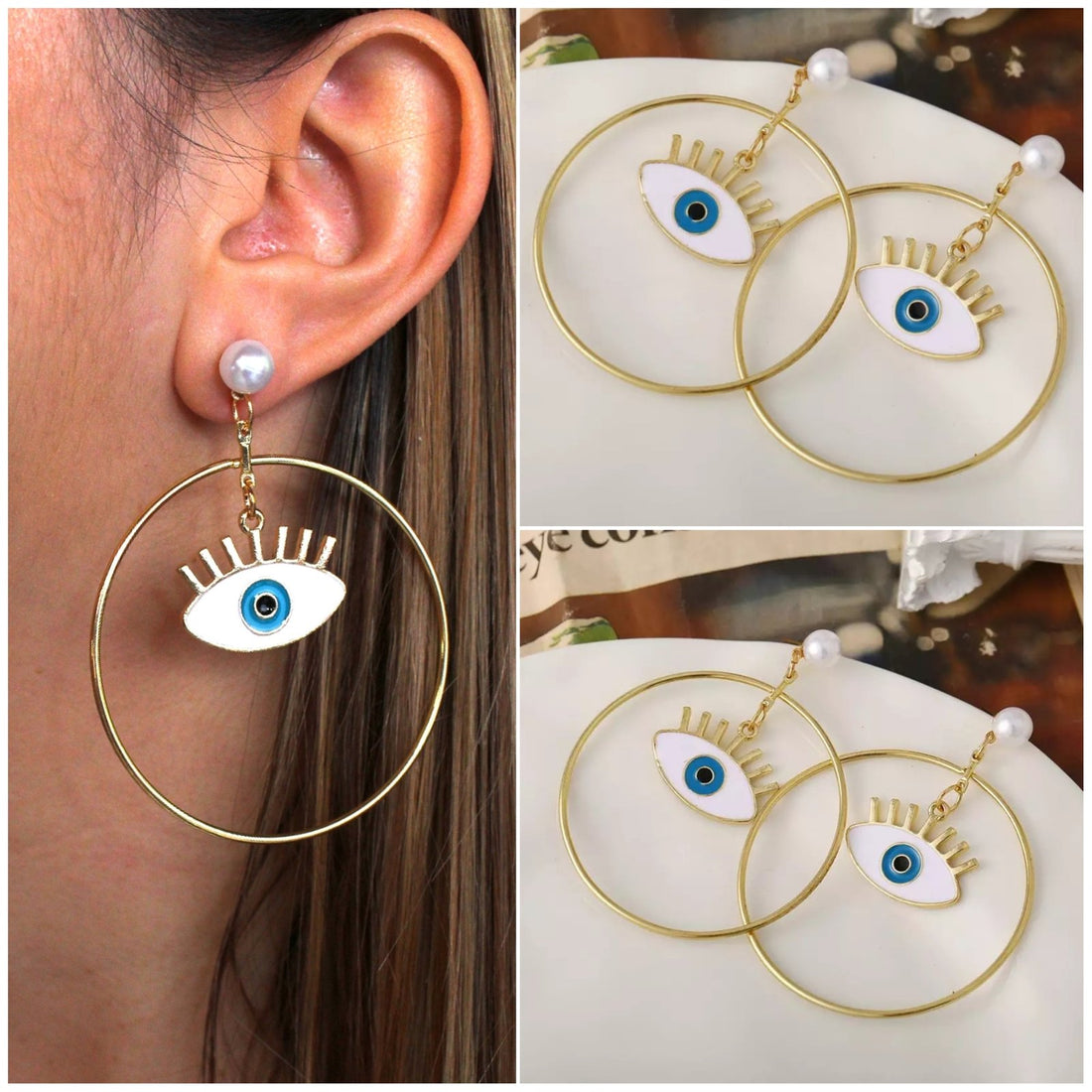 Candongas Ojos Con Perlas 1558: Ref