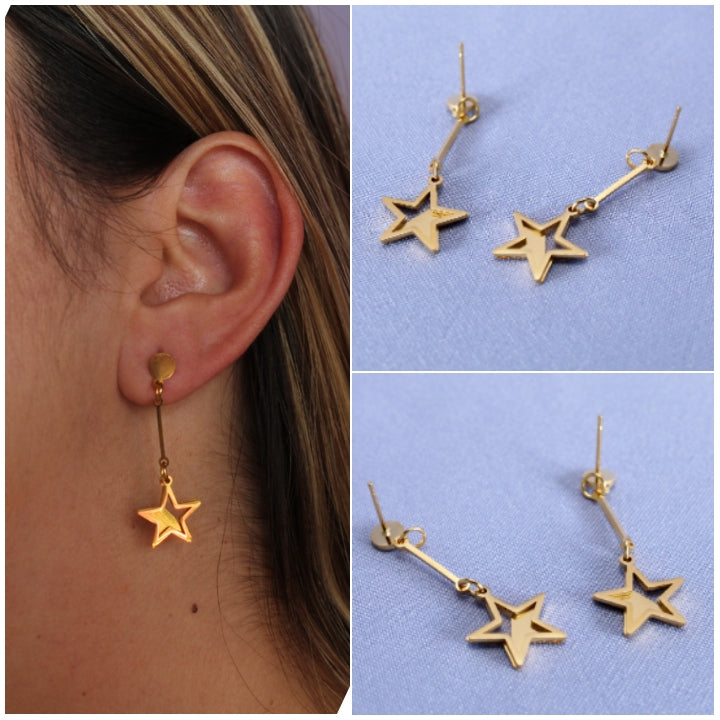 Aretes Estrellas Largos 1078: Ref