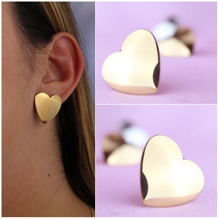 Aretes Corazones Dorados 541: Ref