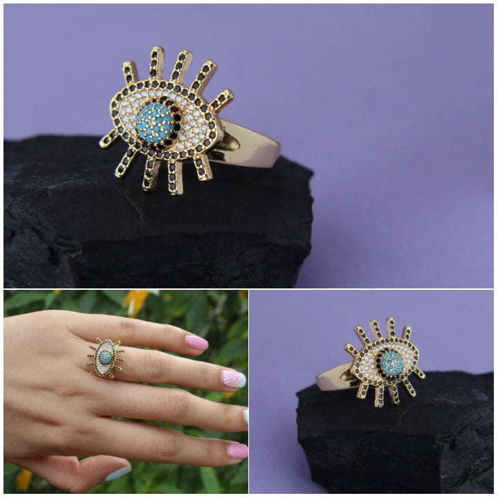 Anillo Ojo Dorado Talla 6/ 1402: Ref