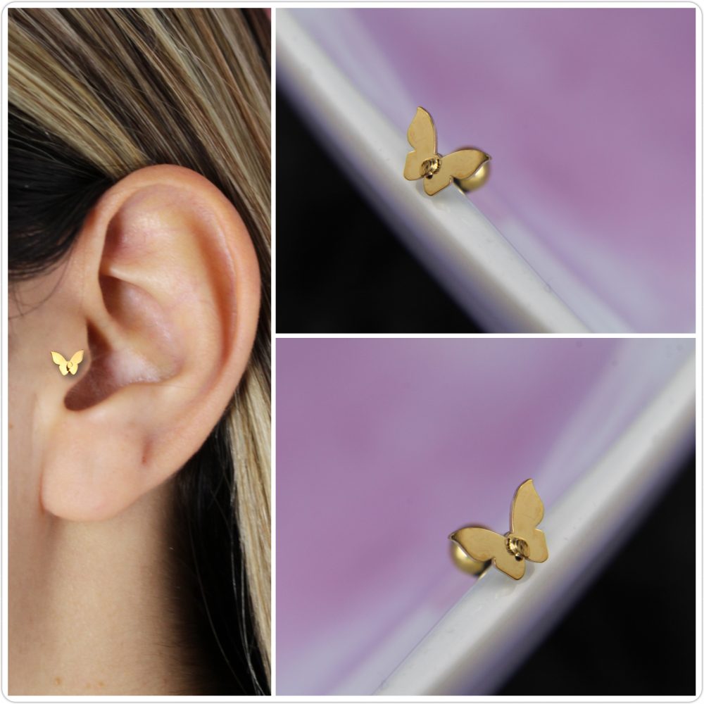 Piercing Mariposa Dorada Ref: H027