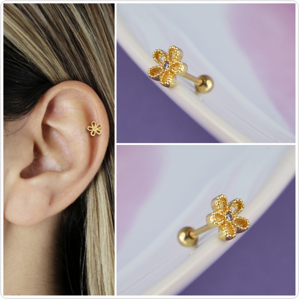 Piercing Florecita Dorado 99722: Ref