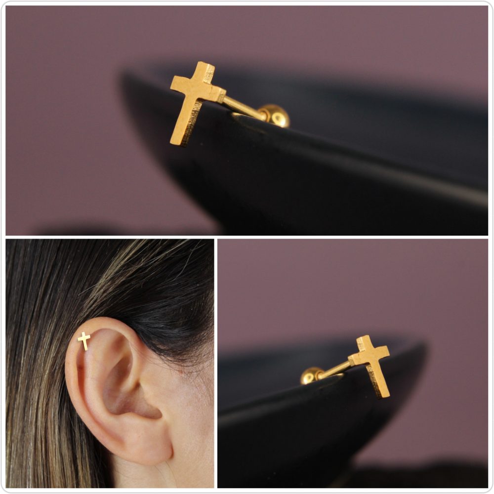 Piercing Cruz Dorada Ref: H127