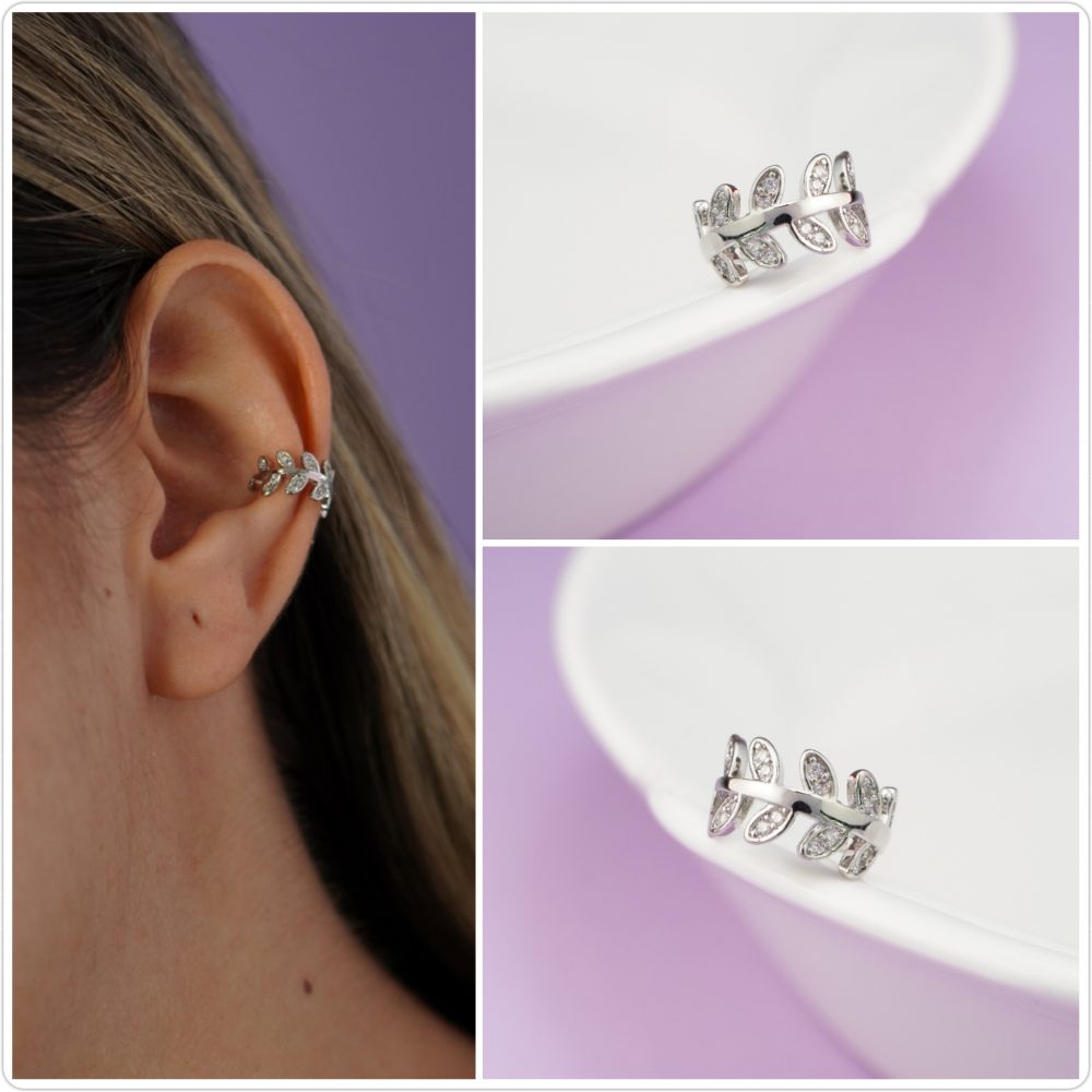 Ear Cuff Romano Plateado 2480: Ref