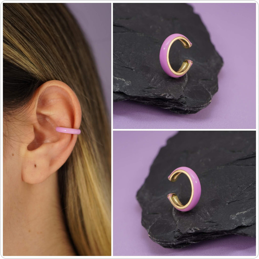 Ear Cuff Rosado 2549: Ref