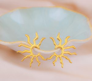 Aretes Soles Dorados Ref: B2284