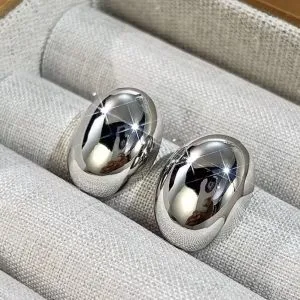 Aretes Aineh Plateados Ref: B487
