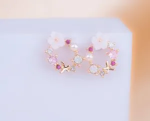 Aretes Petunia Oro Rosa Ref:B2484
