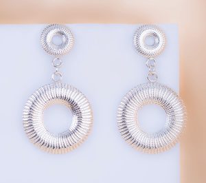 Aretes Helia Plateados Ref: B1847
