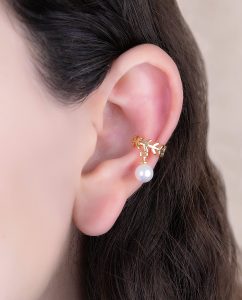 Ear Cuff Espigas Perla Ref:E1364