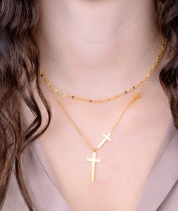 Collar Cruces Dorado Ref:D683