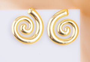 Aretes Espirales Dorados Ref:B2604