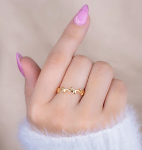 Anillo Edera Dorado Ref:A1782