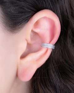Ear Cuff Prisma Plateado Ref: E310