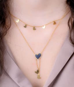 Collar Corazón Negro Ref:D663