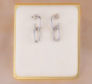 Aretes Fusión Plateados Ref: B2722