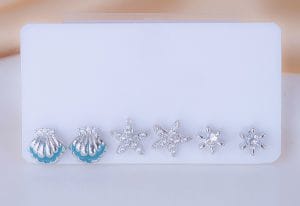 Set X 3 Pares Topitos Tesoro Del Mar Ref: K710