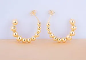 Candongas Esferas Doradas Ref: B2662