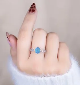 Anillo Lunaria Plateado Ref: A2441