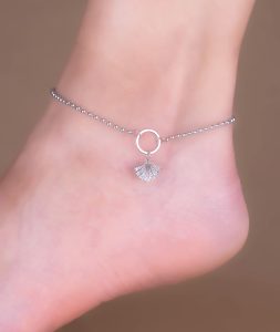 Tobillera Conchita Plateada Ref: M473