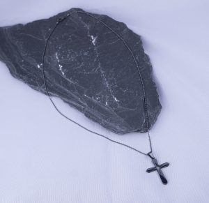 Cadena Hombre Cruz Negra Ref: F310